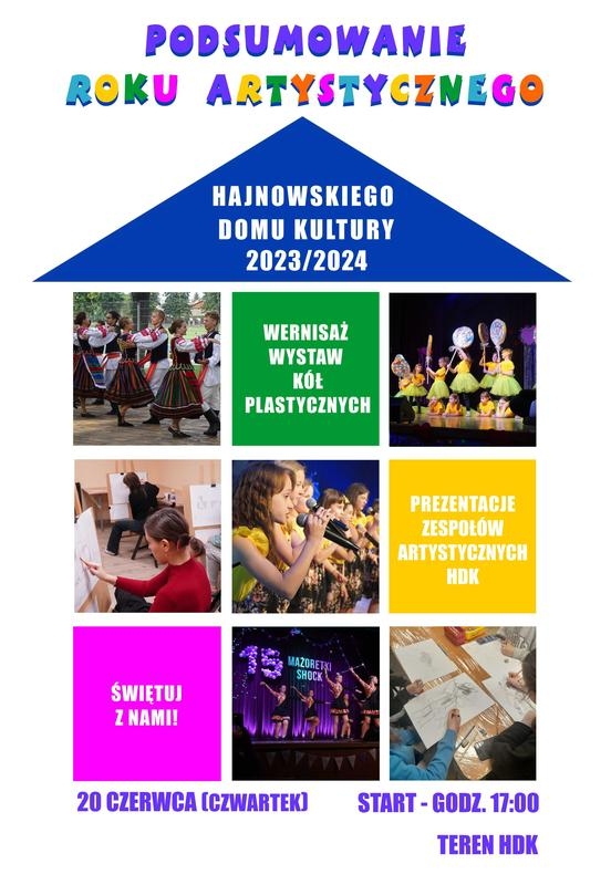 informacje o wydarzeniu, logo organizatora, grafika tematyczna