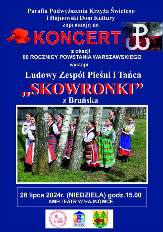 informacje o wydarzeniu, logo organizatora, grafika tematyczna