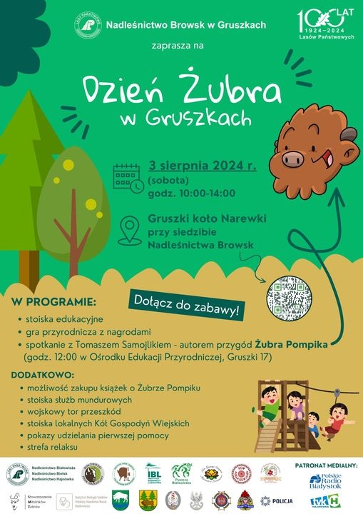 informacje o wydarzeniu, logo organizatora, grafika tematyczna