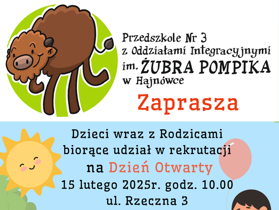 informacje o wydarzeniu, logo organizatora, grafika tematyczna