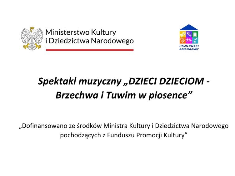 informacja o dofinansowaniu, loga