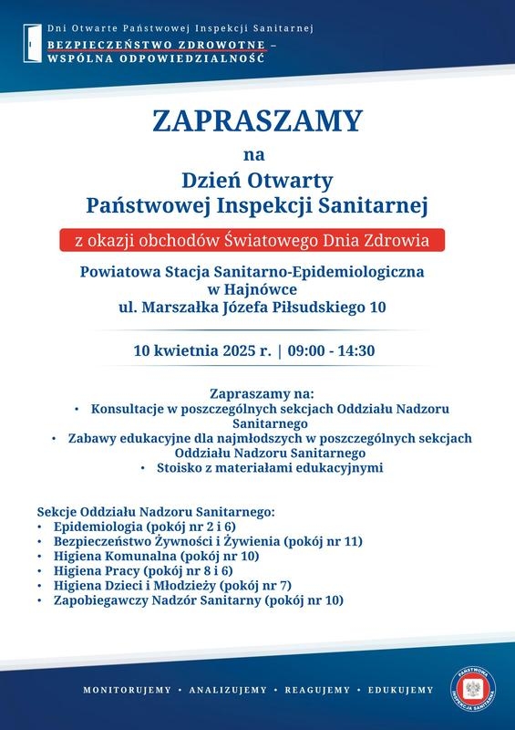 informacje o wydarzeniu, logo organizatora, grafika tematyczna