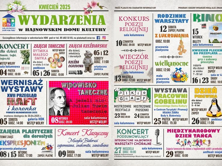 kalendarz wydarzeń