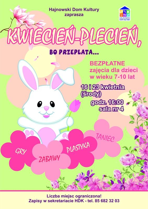 informacje o wydarzeniu, logo organizatora, grafika tematyczna