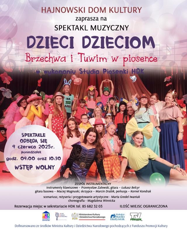 informacje o wydarzeniu, logo organizatora, grafika tematyczna