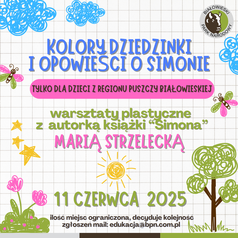 informacje o wydarzeniu, logo organizatora, grafika tematyczna