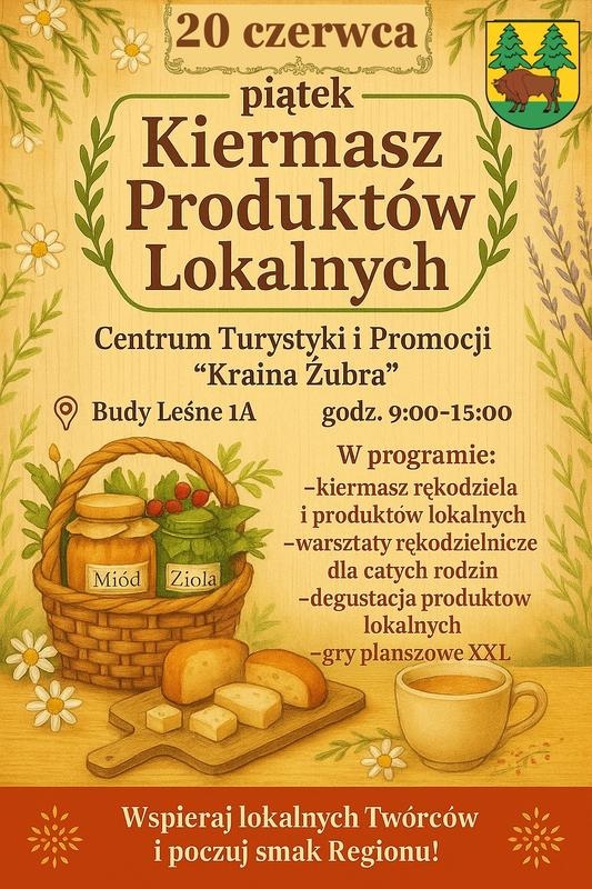 informacje o wydarzeniu, logo organizatora, grafika tematyczna