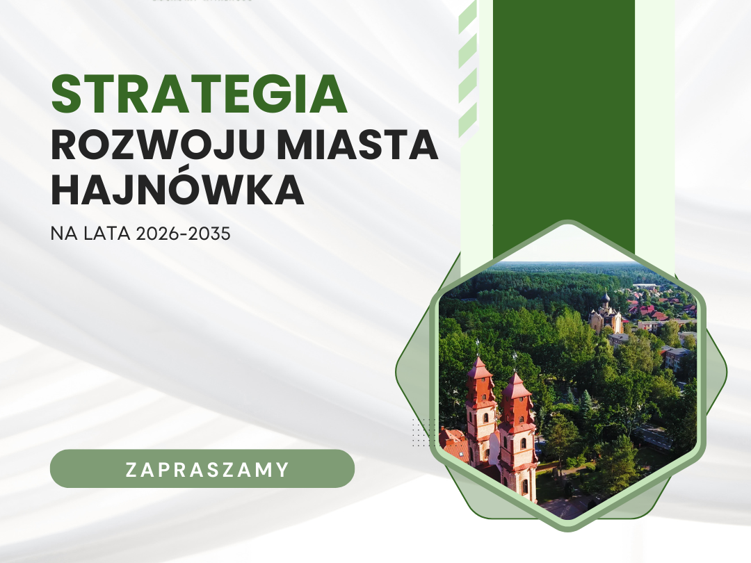 grafika z nazwą dokumentu, logo i zdjęciem miasta