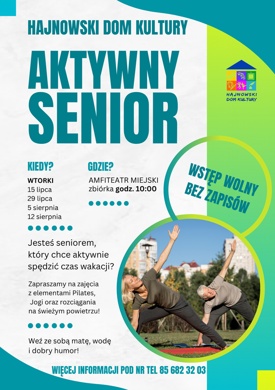 informacje o wydarzeniu, logo organizatora, grafika tematyczna
