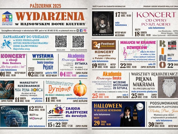 kalendarz wydarzeń