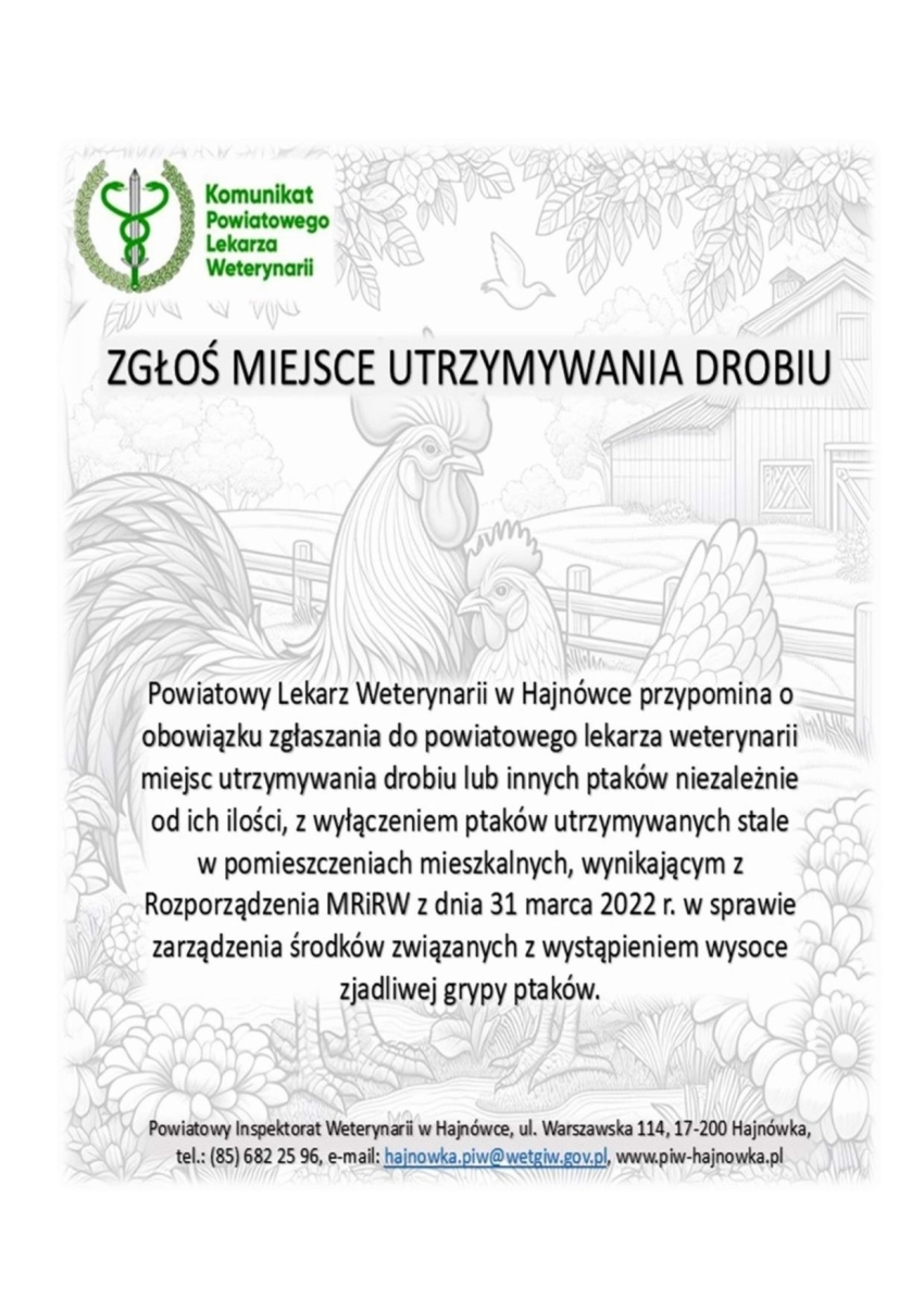 plakat informacyjny