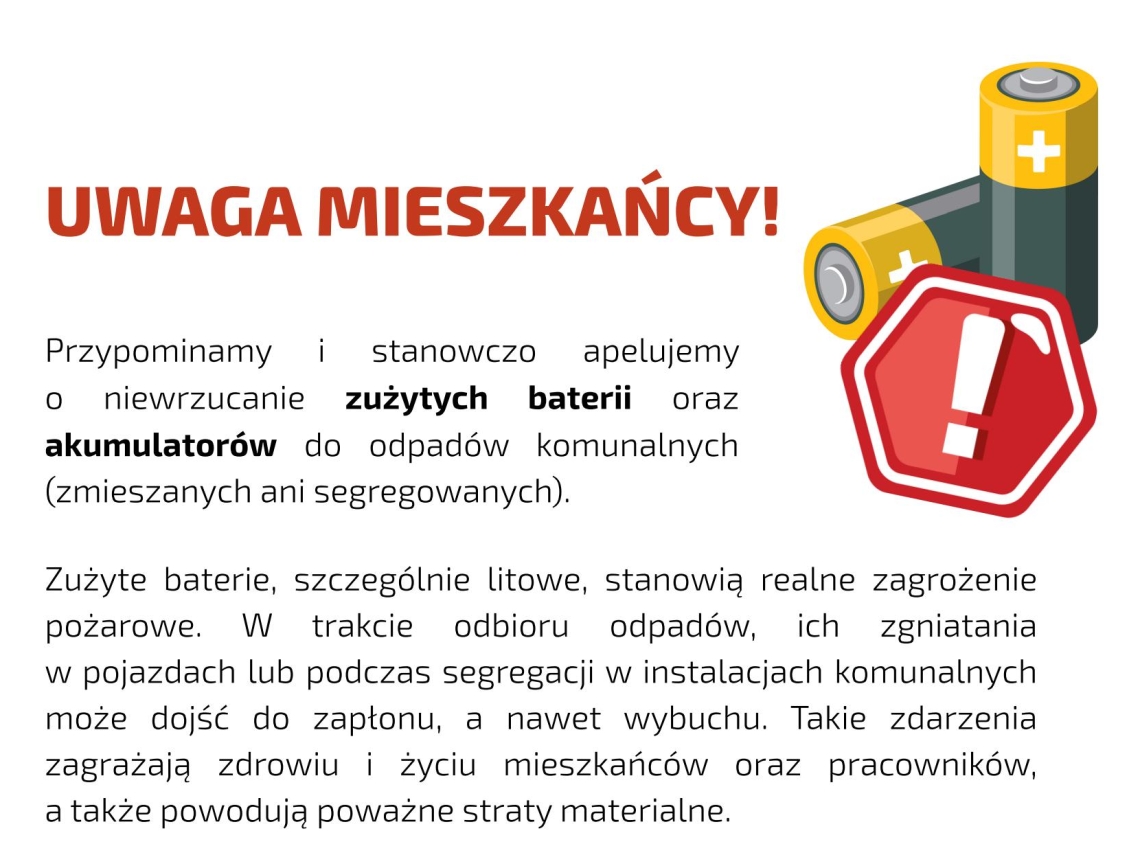 komunikat PUK w sprawie baterii