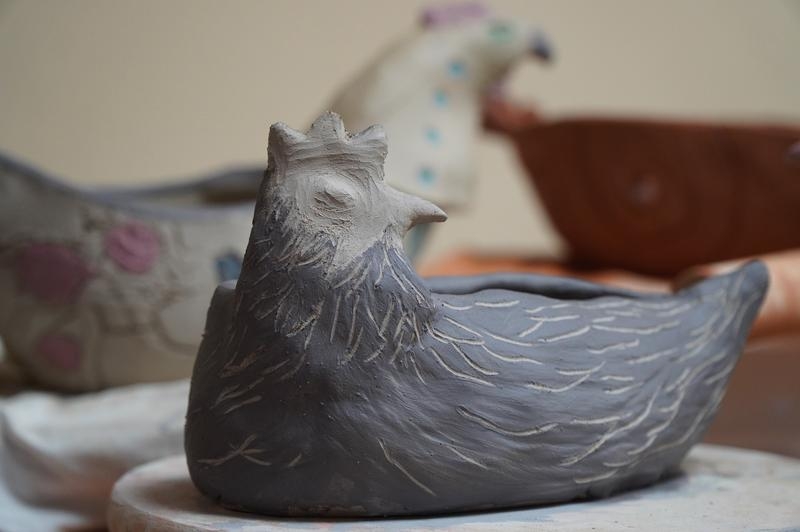 uczestnicy warsztatów i ich dzieła