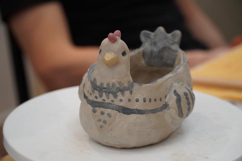 uczestnicy warsztatów i ich dzieła