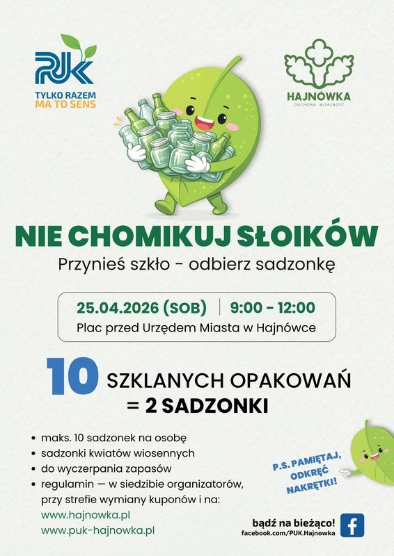 informacje o wydarzeniu, logo organizatora, grafika tematyczna