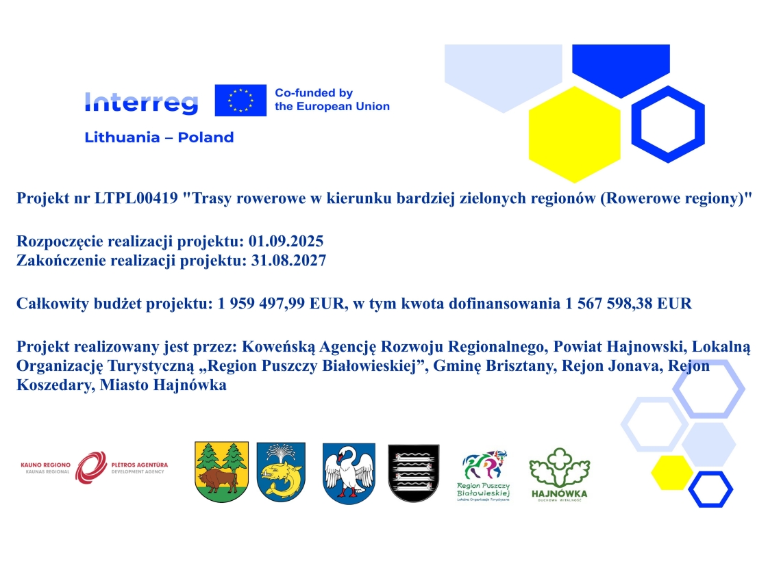 plakat informacyjny o projekcie