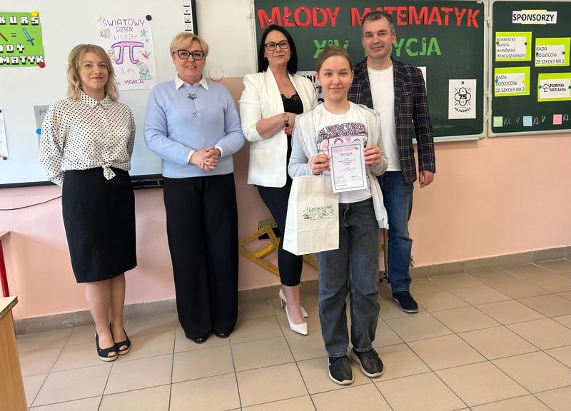Uczestnicy XIV edycja Miejskiego Konkursu Matematycznego „Młody Matematyk”