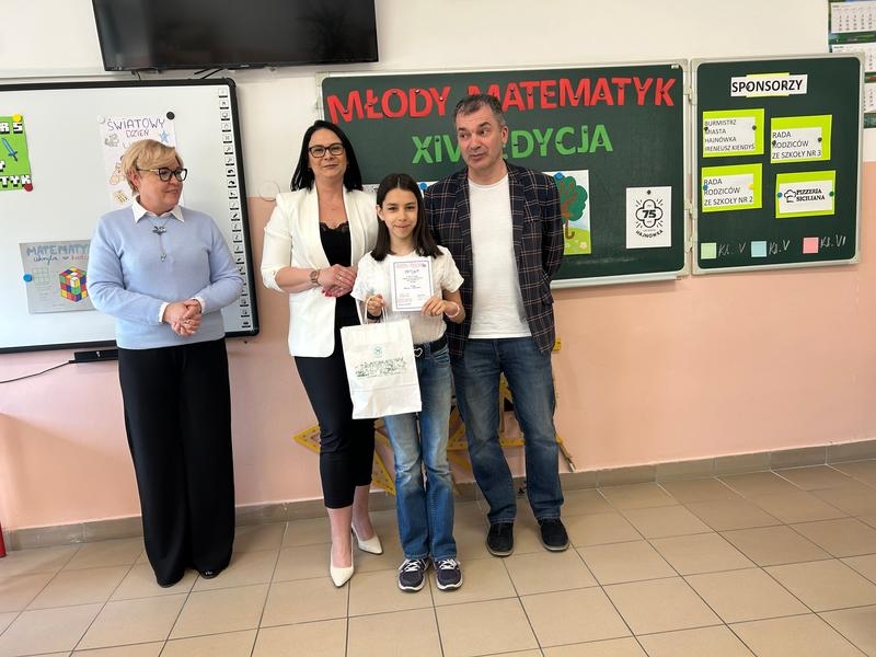 Uczestnicy XIV edycja Miejskiego Konkursu Matematycznego „Młody Matematyk”