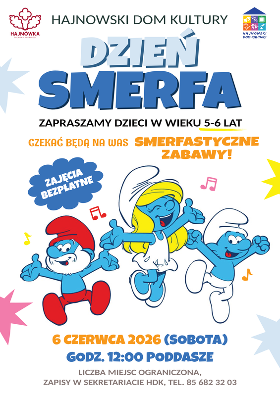informacje o wydarzeniu, logo organizatora, grafika tematyczna