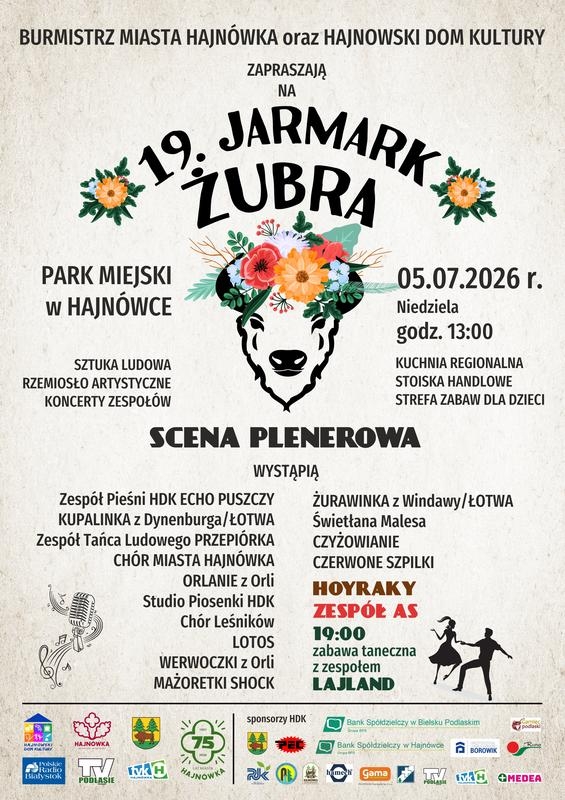informacje o wydarzeniu, logo organizatora, grafika tematyczna