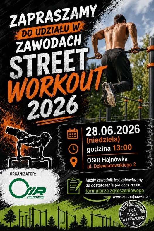 informacje o wydarzeniu, logo organizatora, grafika tematyczna
