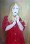 portret kobiety w czerwonej sukience