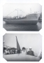 zdjęcie u góry: Statek m/s "Hajnówka" zdjęcie u dołu: Anna Leszczyńska podczas "chrztu" statku.