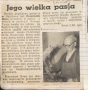 skan zdjęcia z artykułu prasowego; starszy mężczyzna w fartuchu i okularach