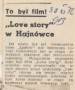 Skan artykułu "To był film "Love story" w Hajnówce"