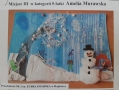 Praca plastyczna dziecka przedstawiająca zimę