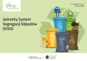 kolorowe kosze na odpady komunalne oraz loga i naspis Jednolity System Segregacji Odpadów (JSSO)