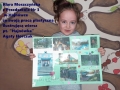 Klara Moszczyńska z Przedszkola Nr 3 w Hajnówce ze swoją pracą plastyczną ilustrującą wiersz pt. "Hajnówka" Agaty Florczuk