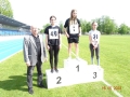 Na podium najlepsze zawodniczki powiatu w biegu na 60m