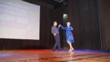 Uczestnicy zajęć Tańca Towarzyskiego biorących udział w Wojewódzkim Przeglądzie Tanecznym HADEK 2023