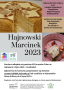 plakat konkursu; w tle zdzjęcie Hajnowskiego Marcinka oraz indformacje o konkursie