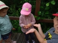 dzieci przgladające się ślimakowi