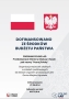 plakat informujący o dofinansowaniu wycieczki z rządowego programu Poznaj Polskę; u góry flaga Polski i godło
