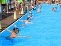 Dzieci podczas startu w zawodach pływackich.