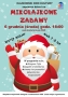 grafika św. Mikołaja oraz informacje o wydarzeniu i logo organizatora