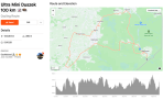 mapa z wyznaczona trasą Ultra mini duszekna 100 km