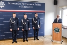 Starosta Powiatu Hajnowkiego przy mównicy