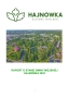 u góry logo miasta, poniżej zdjęcie z góry przedstawiające miasto oraz napis Raport o stanie Gminy Miejskiej Hajnówka 2023