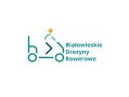 grafika drezyny oraz napis BIAŁOWIESKIE DREZYNY ROWEROWE
