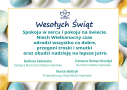 grafika tematyczna, logo Hajnówki oraz życzenia śiwąteczne