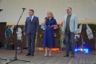 Burmistrz Miasta Hajnówka Pan Ireneusz Kiendyś wraz z zastępcą Barbarą Sadowską oraz Przewodniczący BTSK Pan Bazyli Siegień witają zebraną publiczność