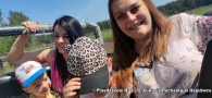 dzieci z mamami w samochodzie terenowym