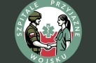 grafika żołnieża podającego rękę lekarzowi oraz napis SZPITALE PRZYJAZDE WOJSKU