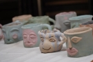 kubki ceramiczne wykonane na zajęciach